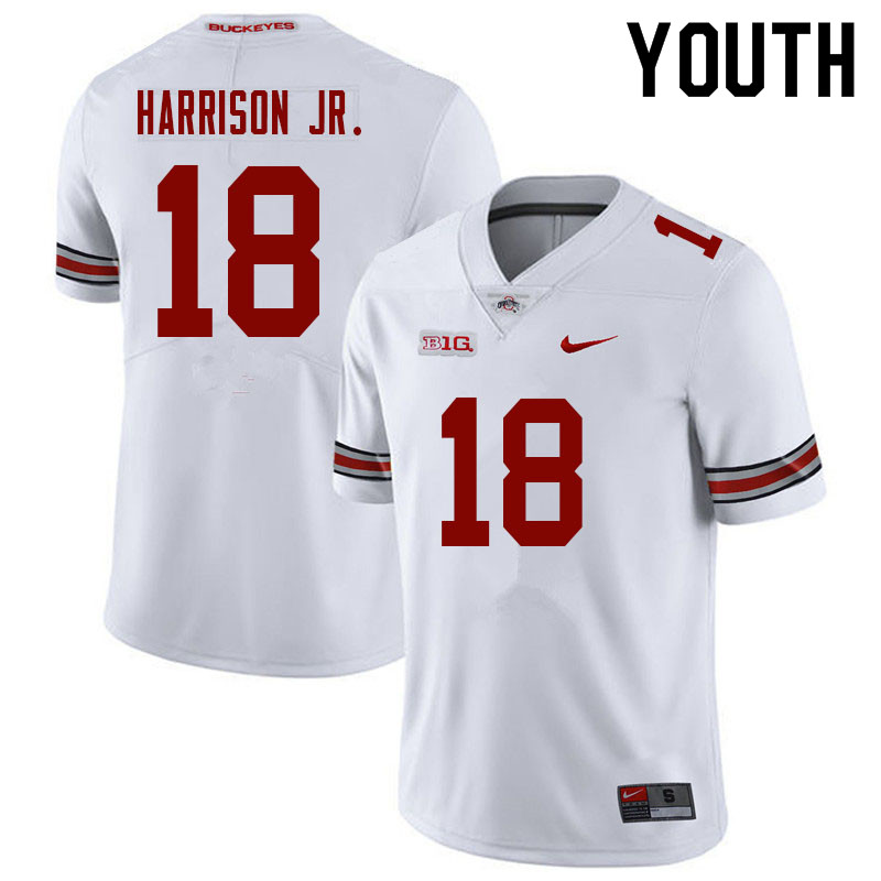 Youth #18 Marvin Harrison Jr. Ohio State Buckeyes College Football Jerseys Sale-White